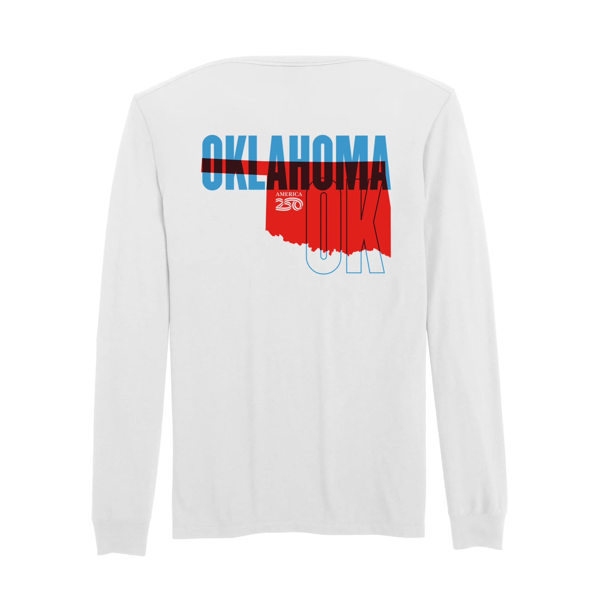 Official America250 Oklahoma Men's Long Sleeve T-Shirt - Image 7