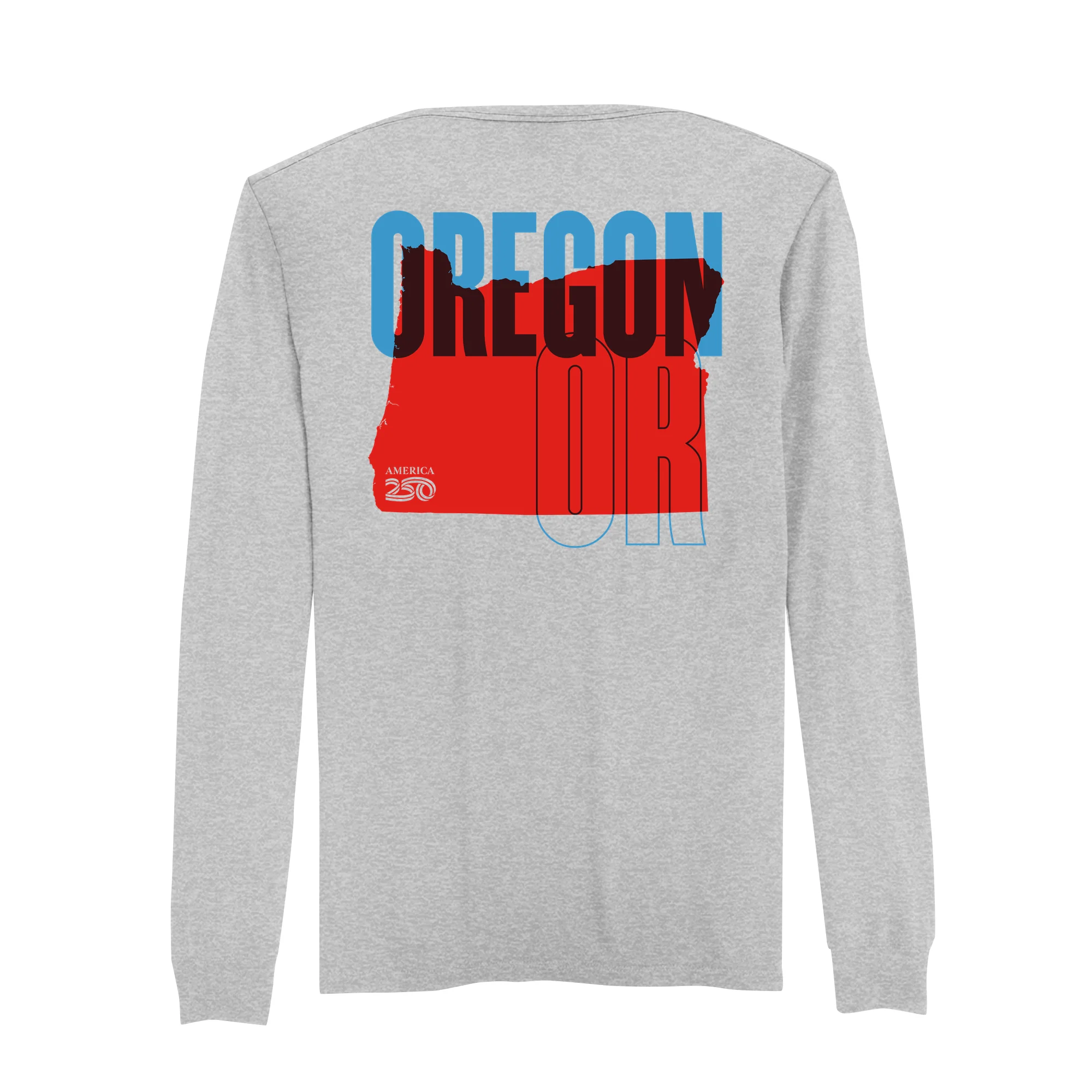 Official America250 Oregon Men's Long Sleeve T-Shirt - Image 3