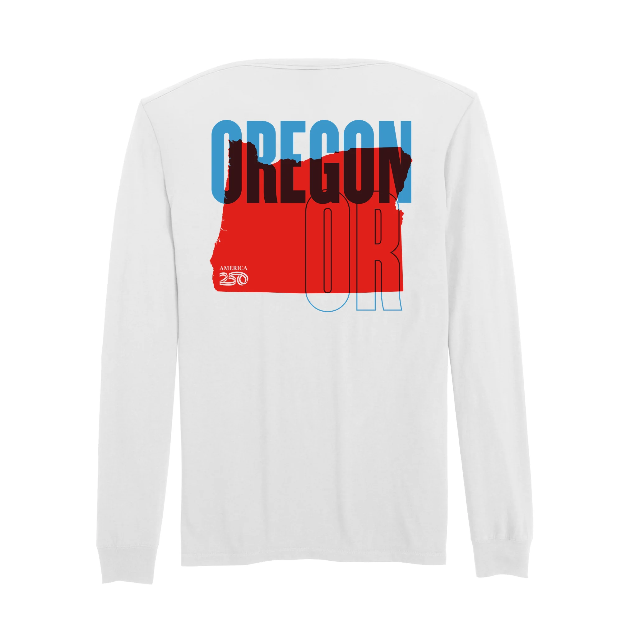 Official America250 Oregon Men's Long Sleeve T-Shirt - Image 7