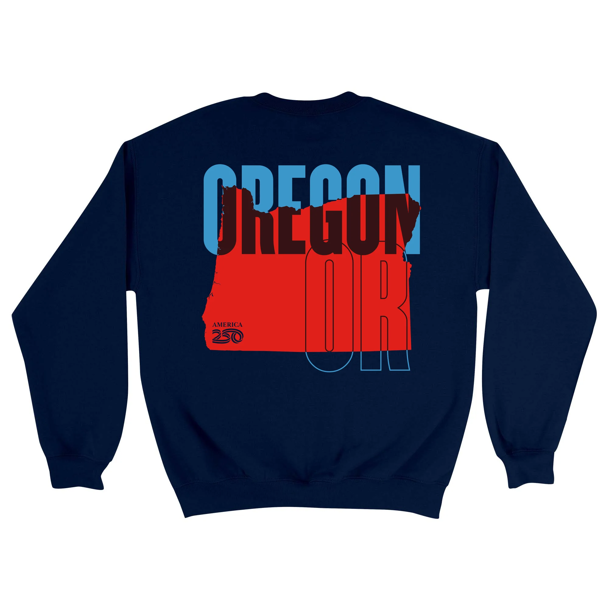 Official America250 Oregon Unisex Crewneck Sweatshirt