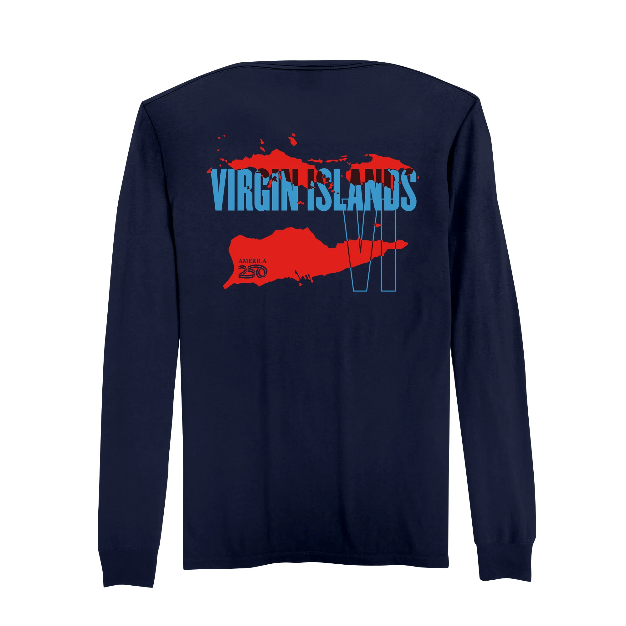 Official America250 Virgin Islands Men's Long Sleeve T-Shirt