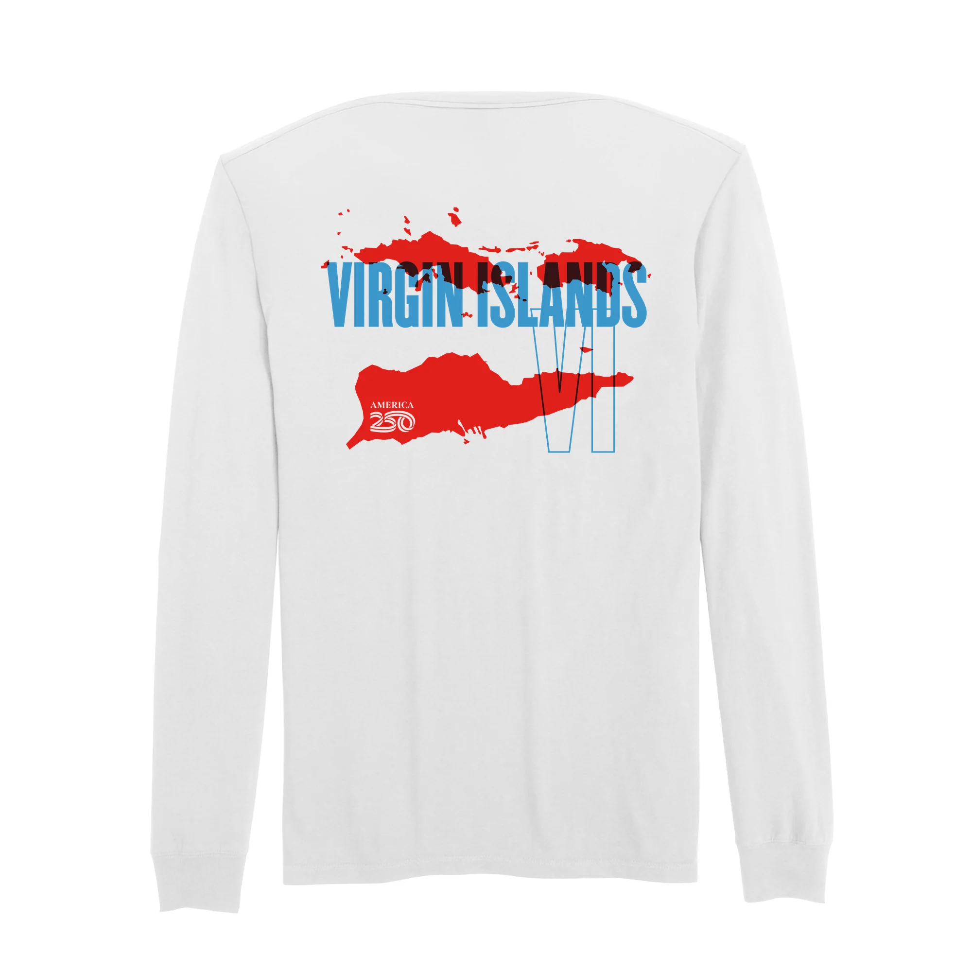 Official America250 Virgin Islands Men's Long Sleeve T-Shirt - Image 7
