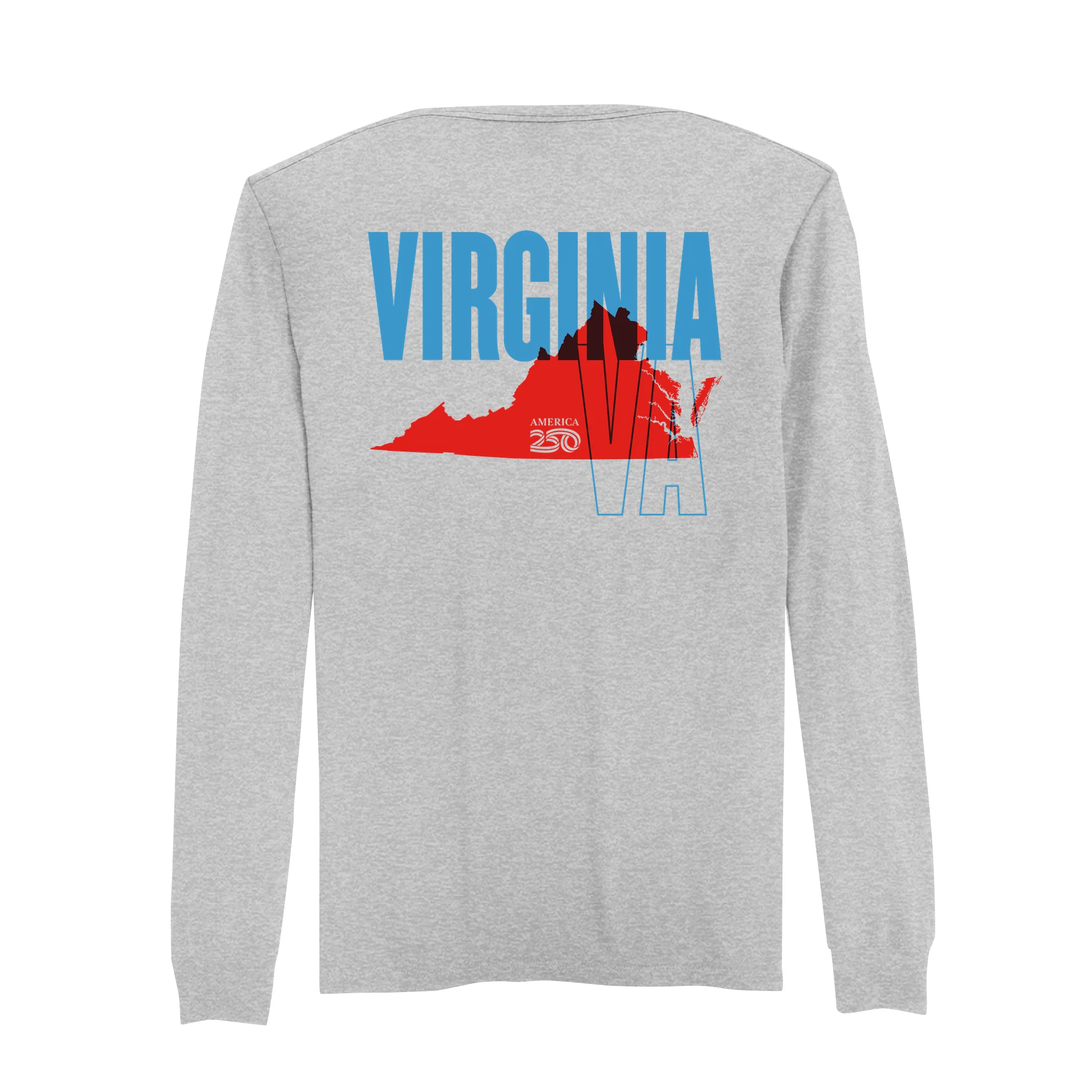 Official America250 Virginia Men's Long Sleeve T-Shirt - Image 3