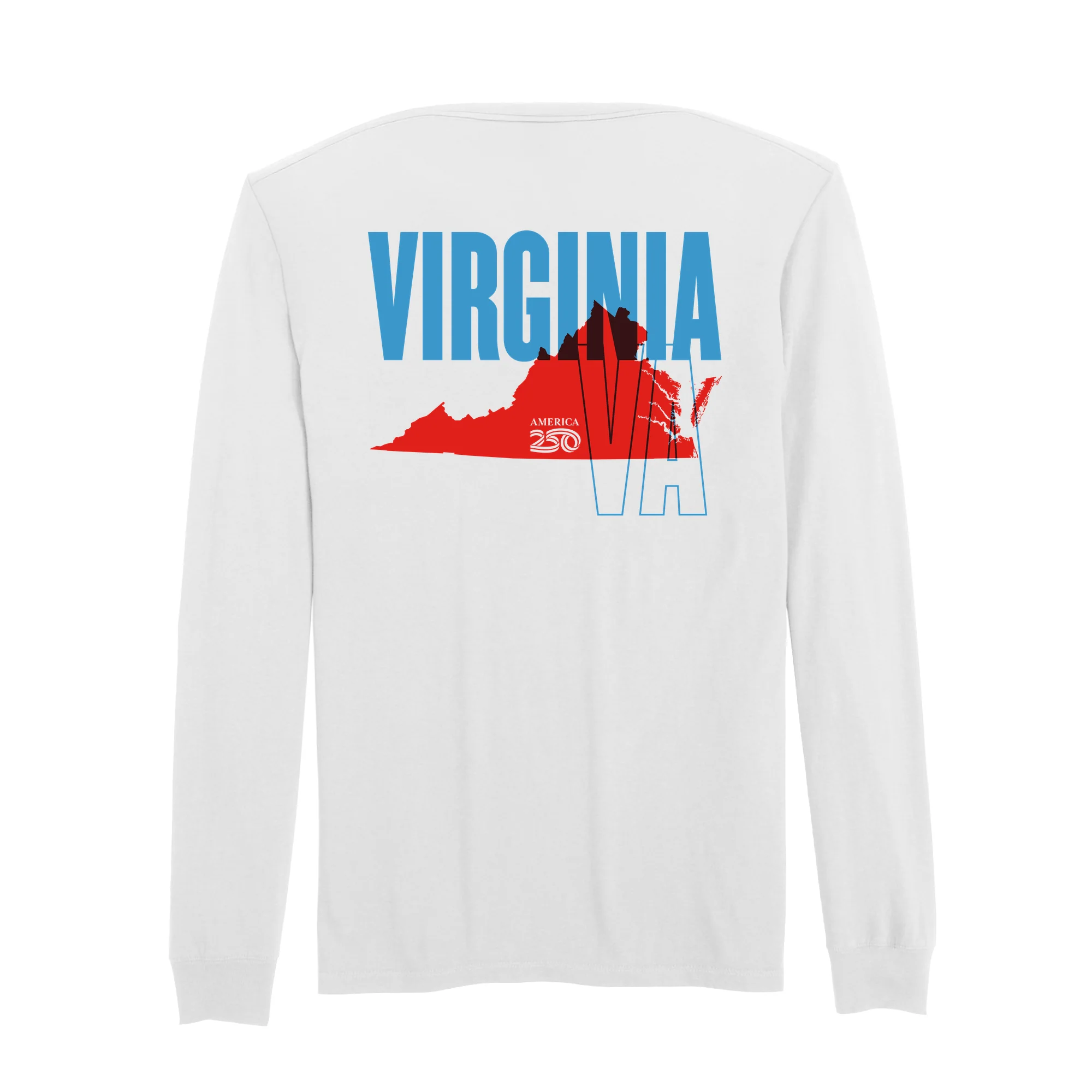 Official America250 Virginia Men's Long Sleeve T-Shirt - Image 7