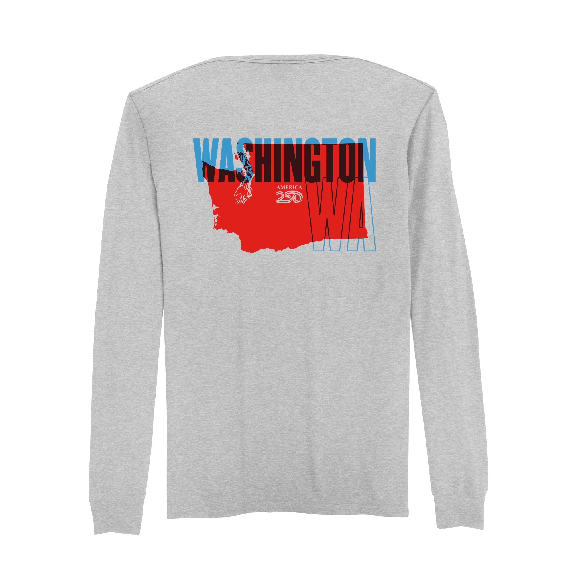 Official America250 Washington Men's Long Sleeve T-Shirt - Image 3