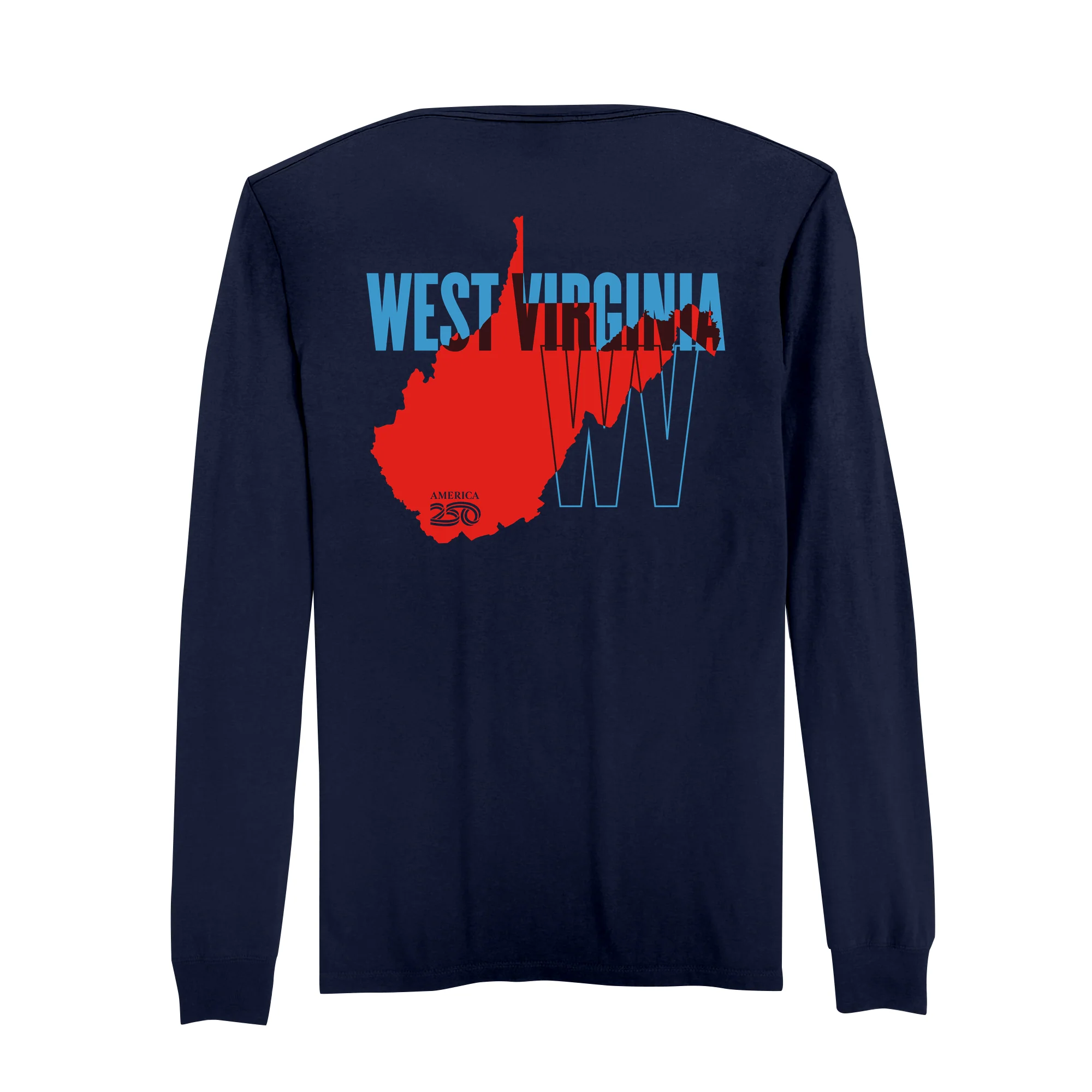 Official America250 West Virginia Men's Long Sleeve T-Shirt