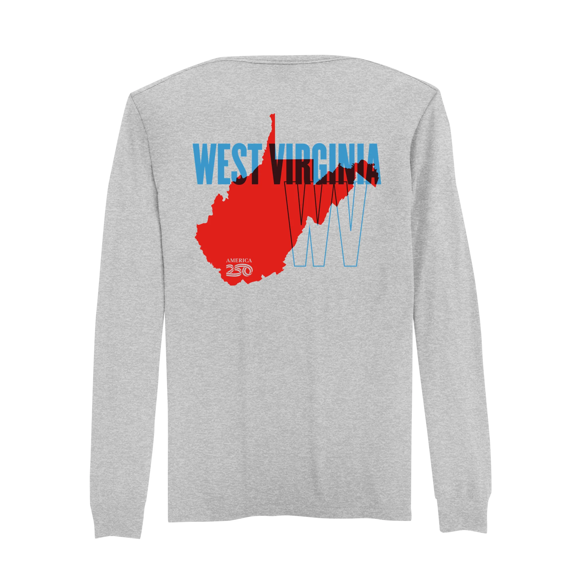 Official America250 West Virginia Men's Long Sleeve T-Shirt - Image 3