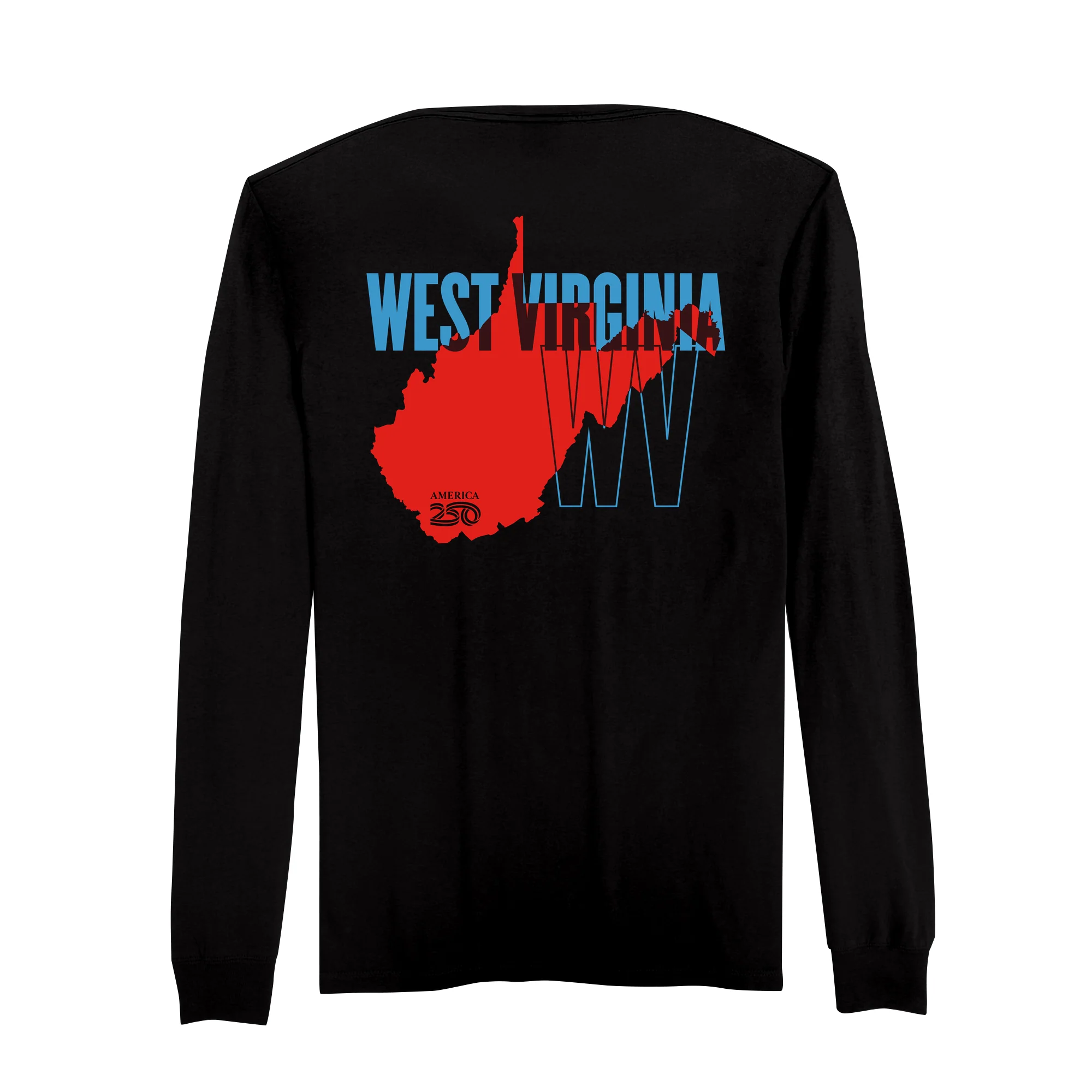 Official America250 West Virginia Men's Long Sleeve T-Shirt - Image 5