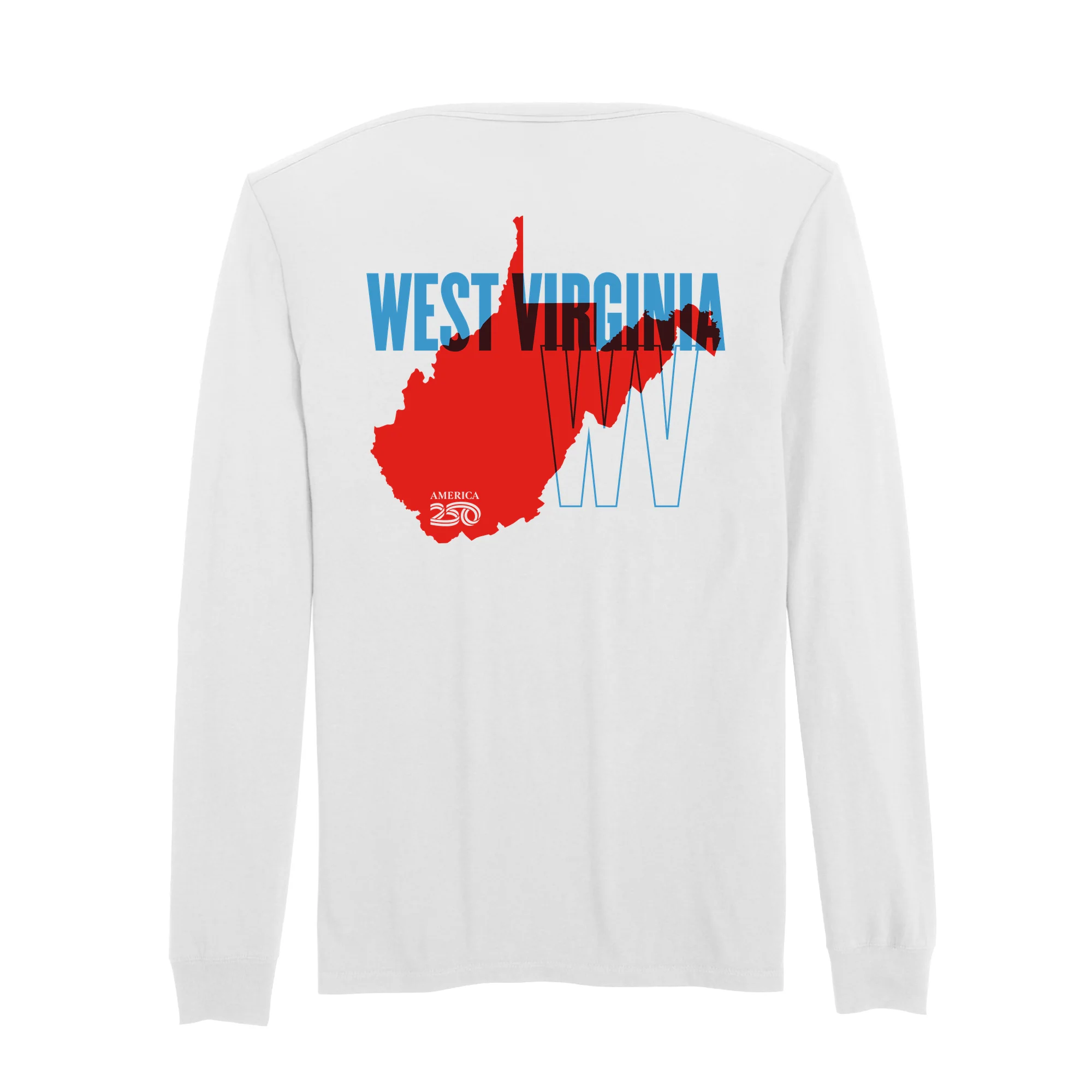Official America250 West Virginia Men's Long Sleeve T-Shirt - Image 7