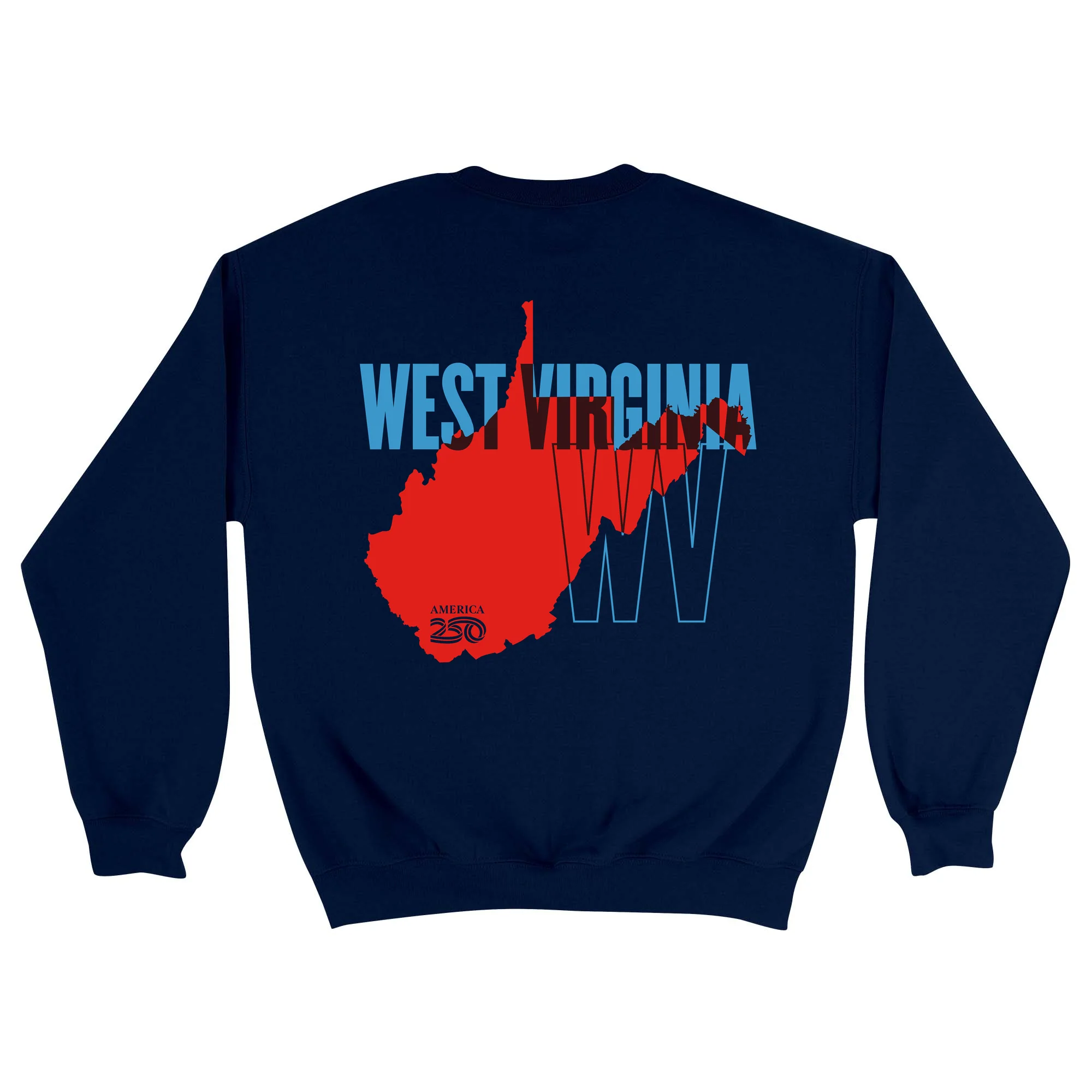 Official America250 West Virginia Unisex Crewneck Sweatshirt