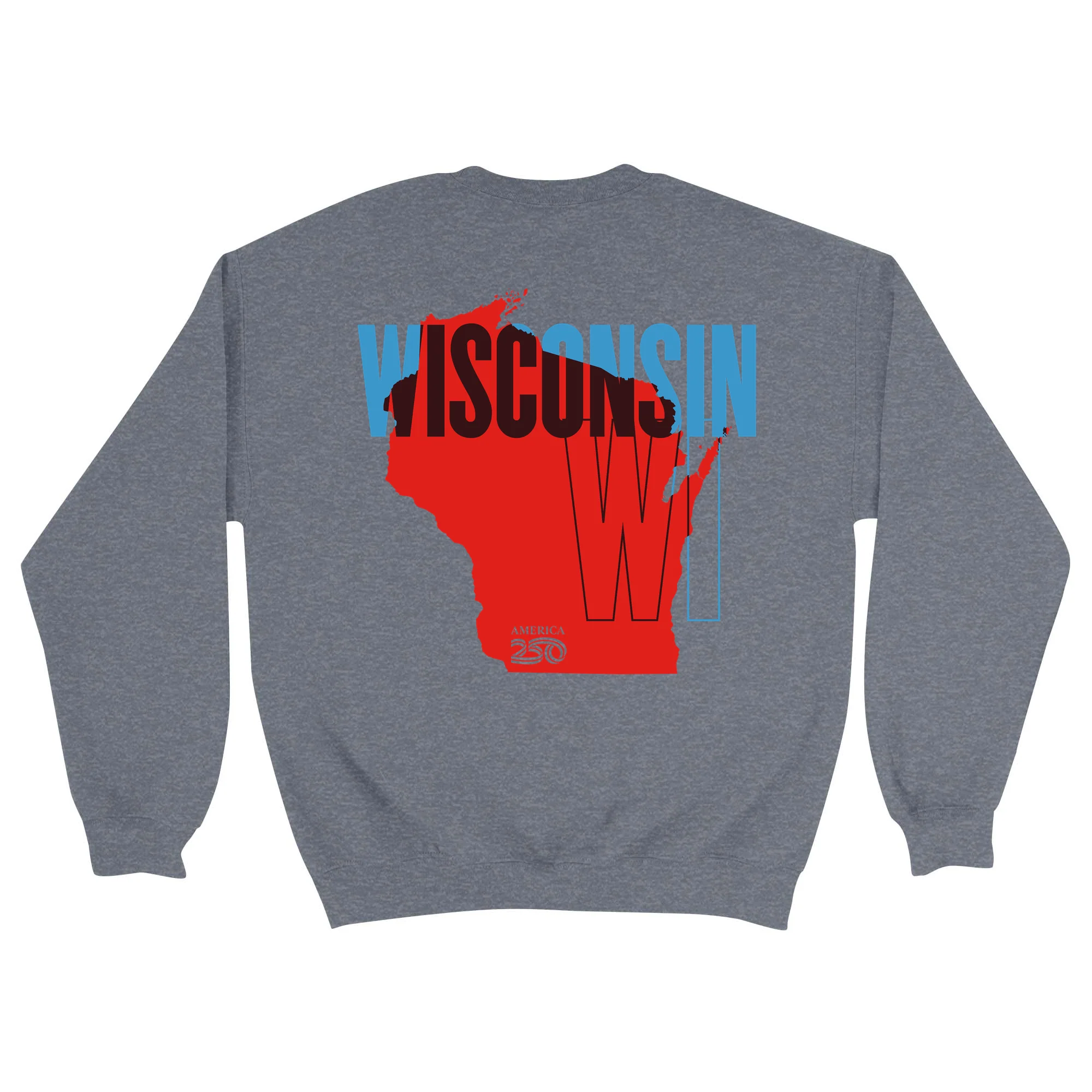 Official America250 Wisconsin Unisex Crewneck Sweatshirt - Image 3