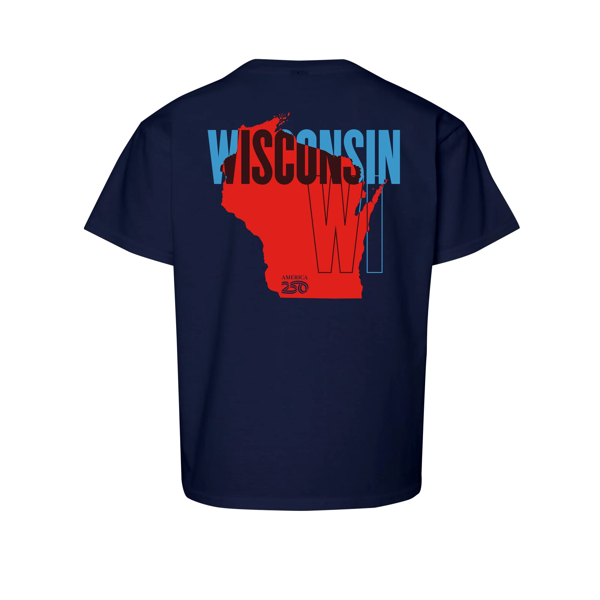 Official America250 Wisconsin Youth T-Shirt