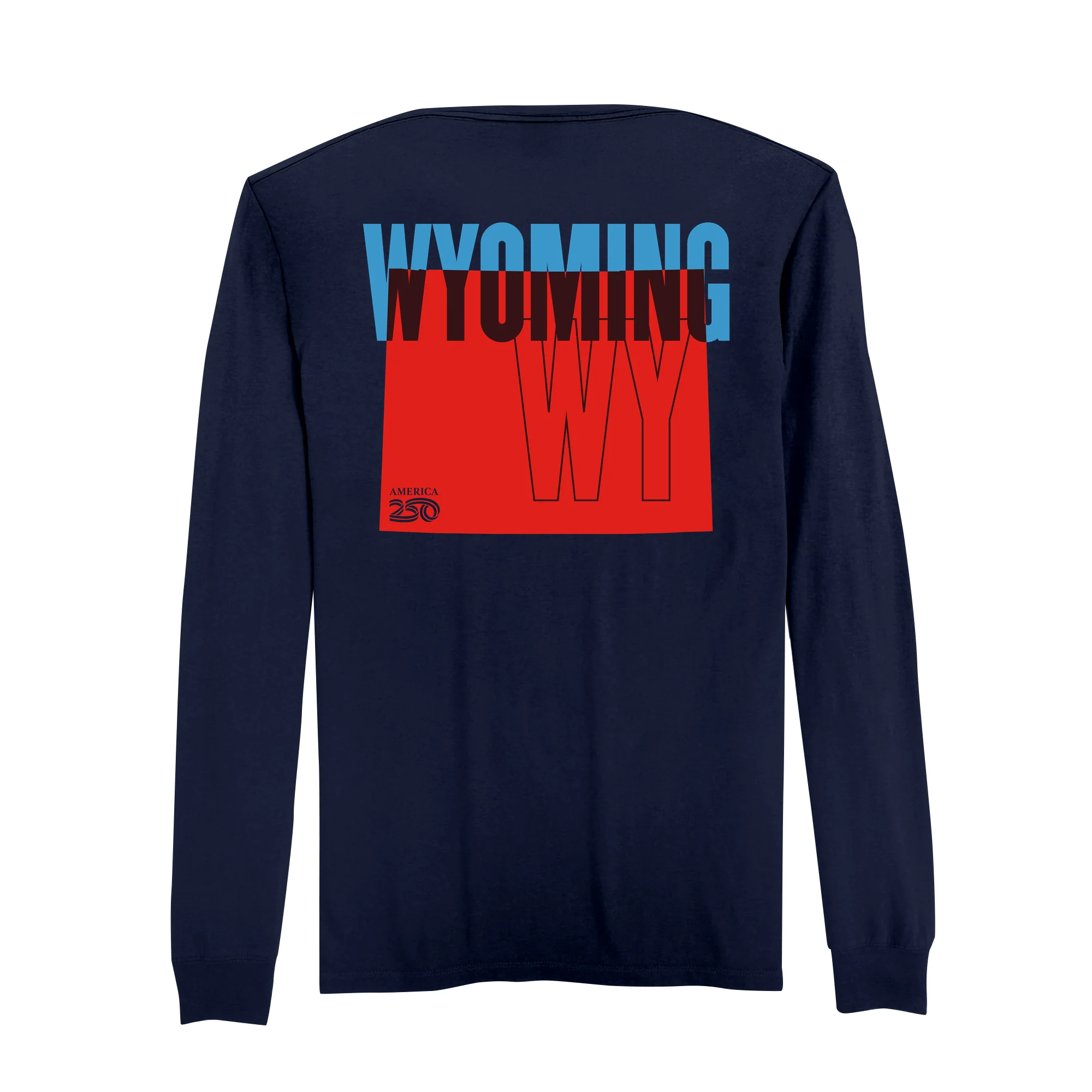 Official America250 Wyoming Men's Long Sleeve T-Shirt