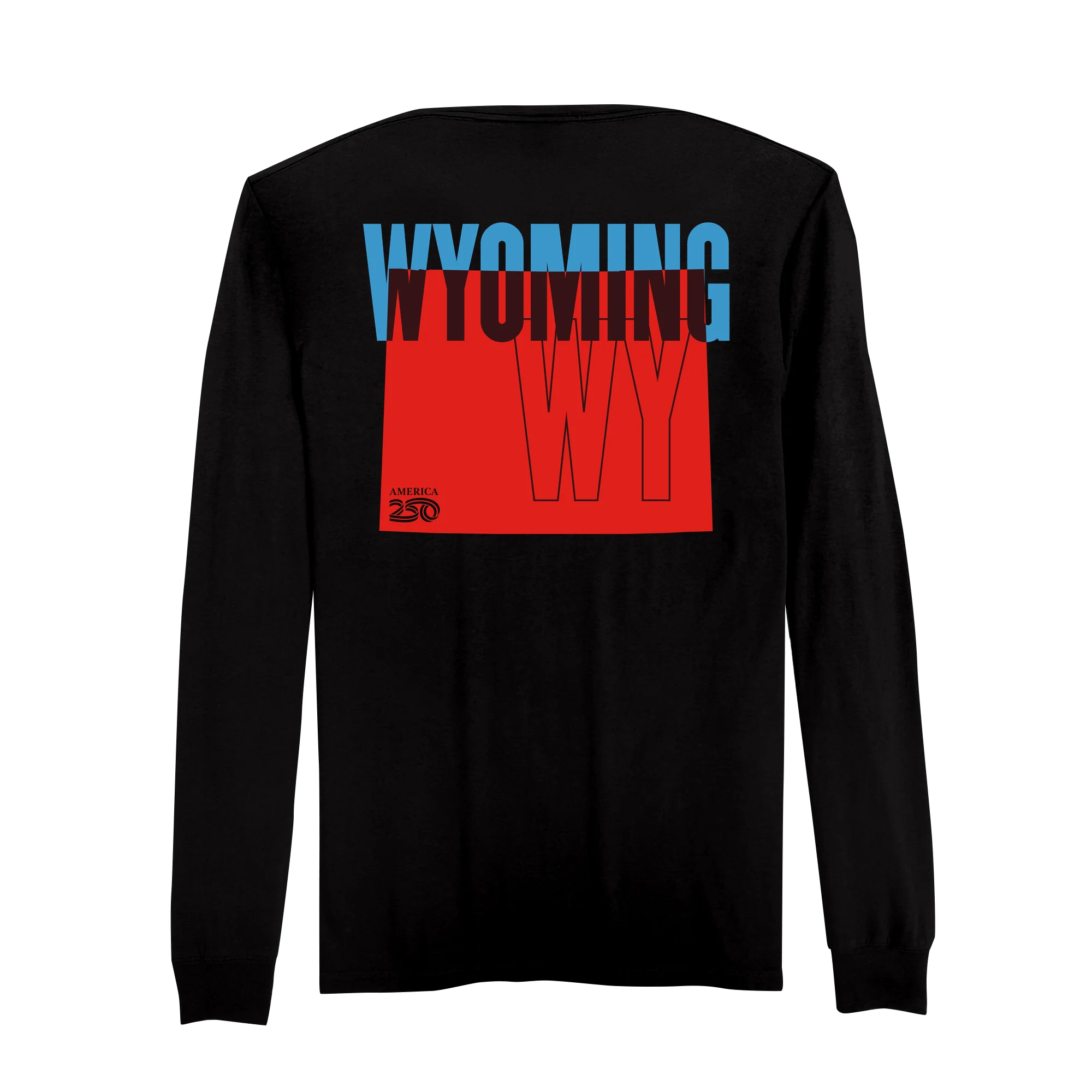 Official America250 Wyoming Men's Long Sleeve T-Shirt - Image 5