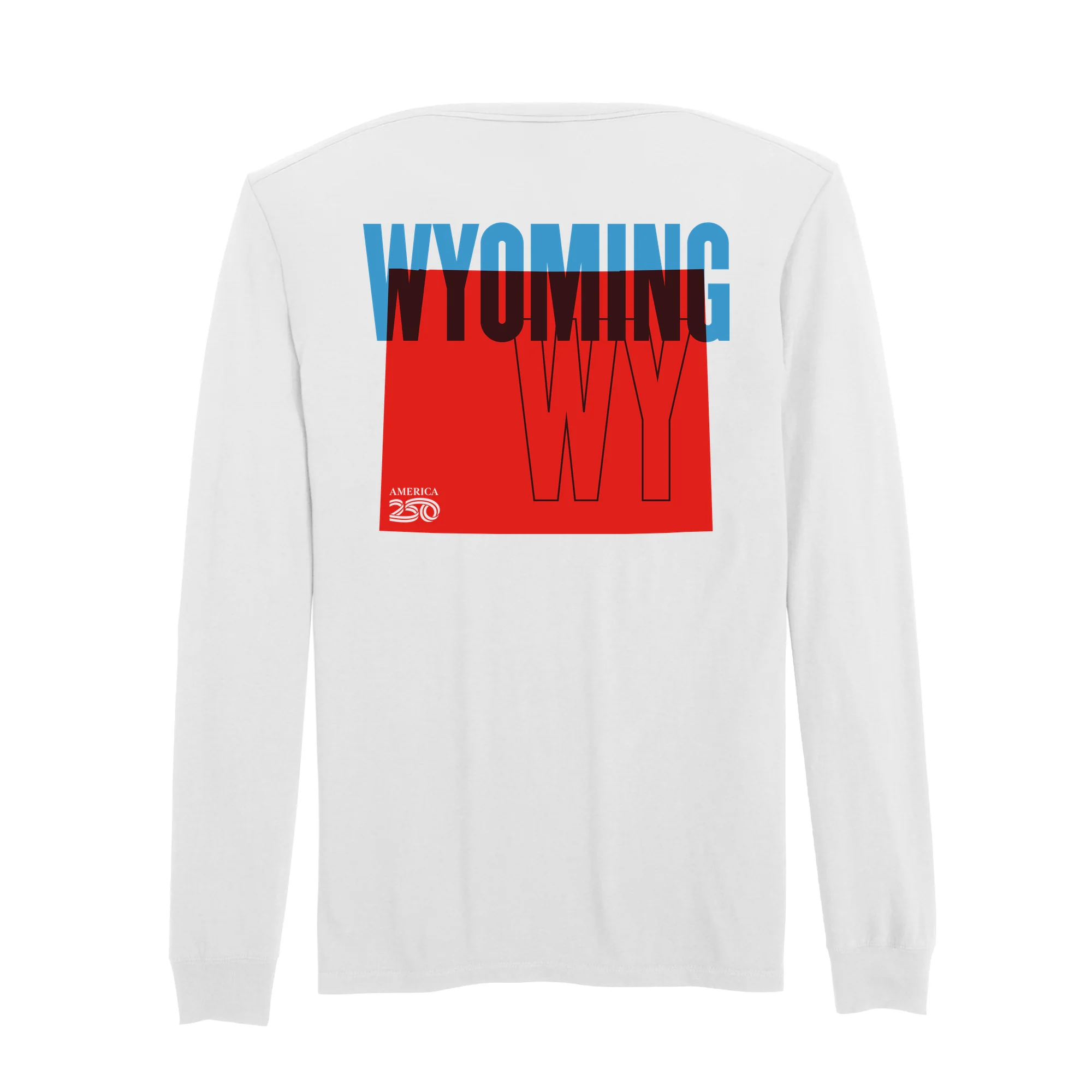 Official America250 Wyoming Men's Long Sleeve T-Shirt - Image 7