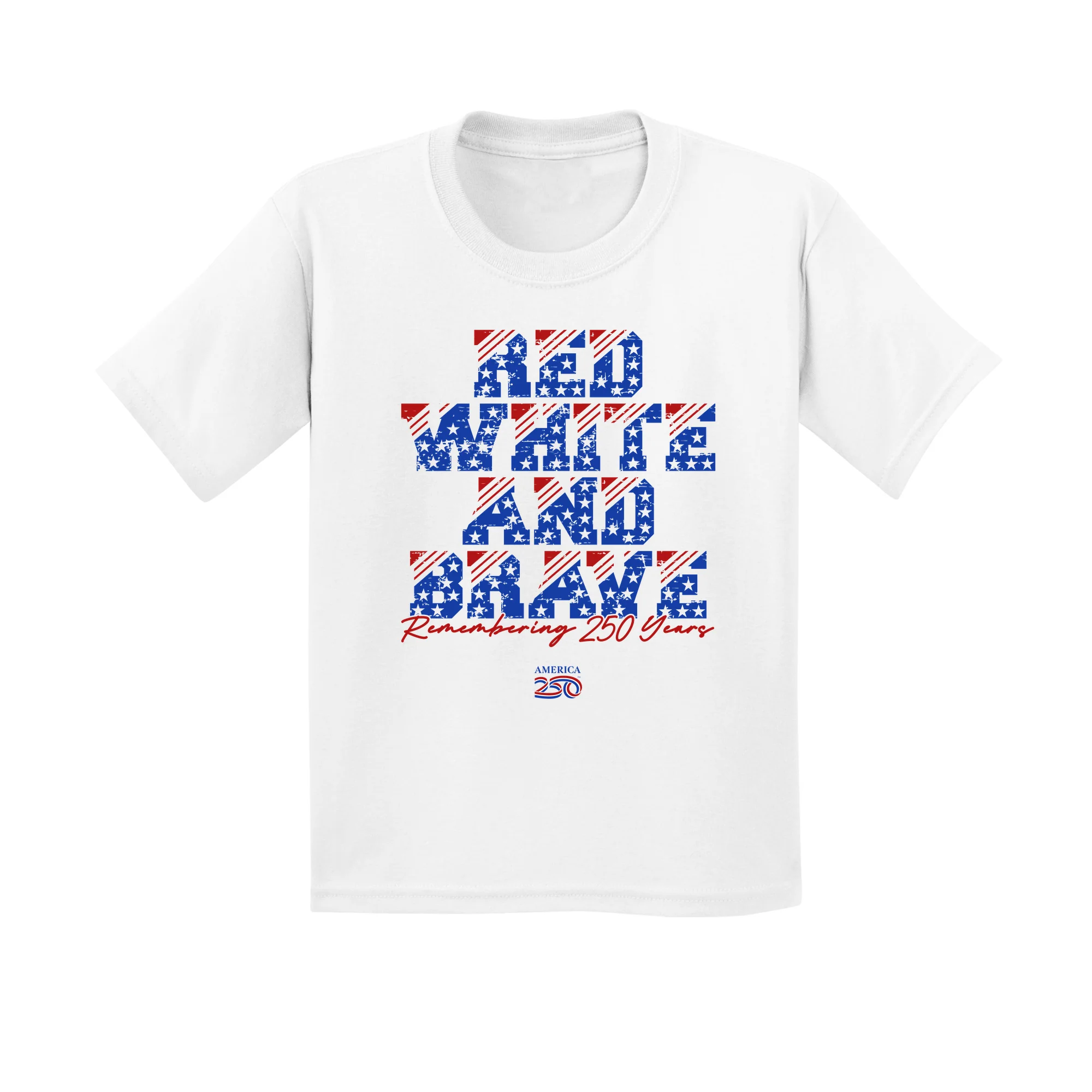 America250 Red, White & Brave Youth T-Shirt