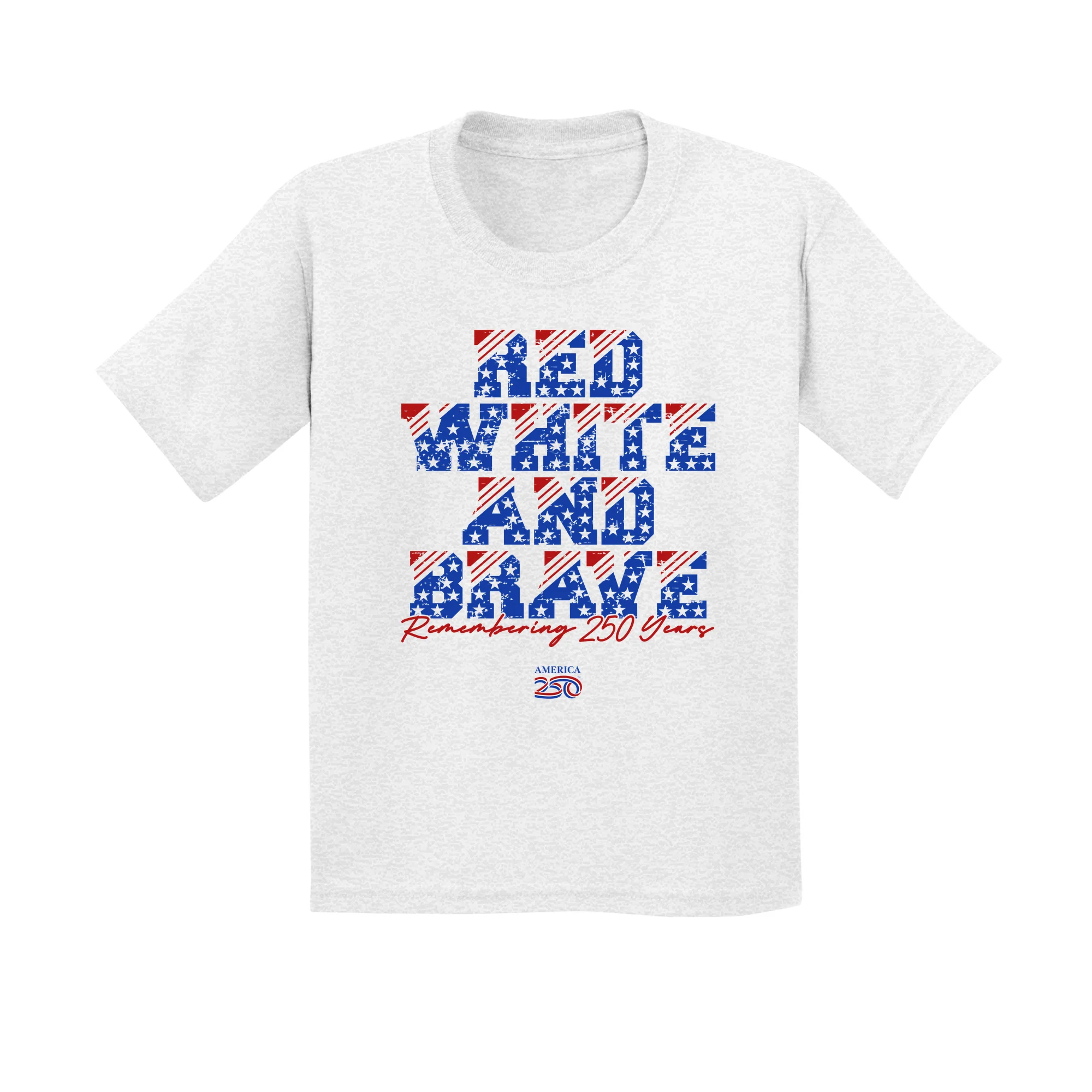 America250 Red, White & Brave Youth T-Shirt - Image 2