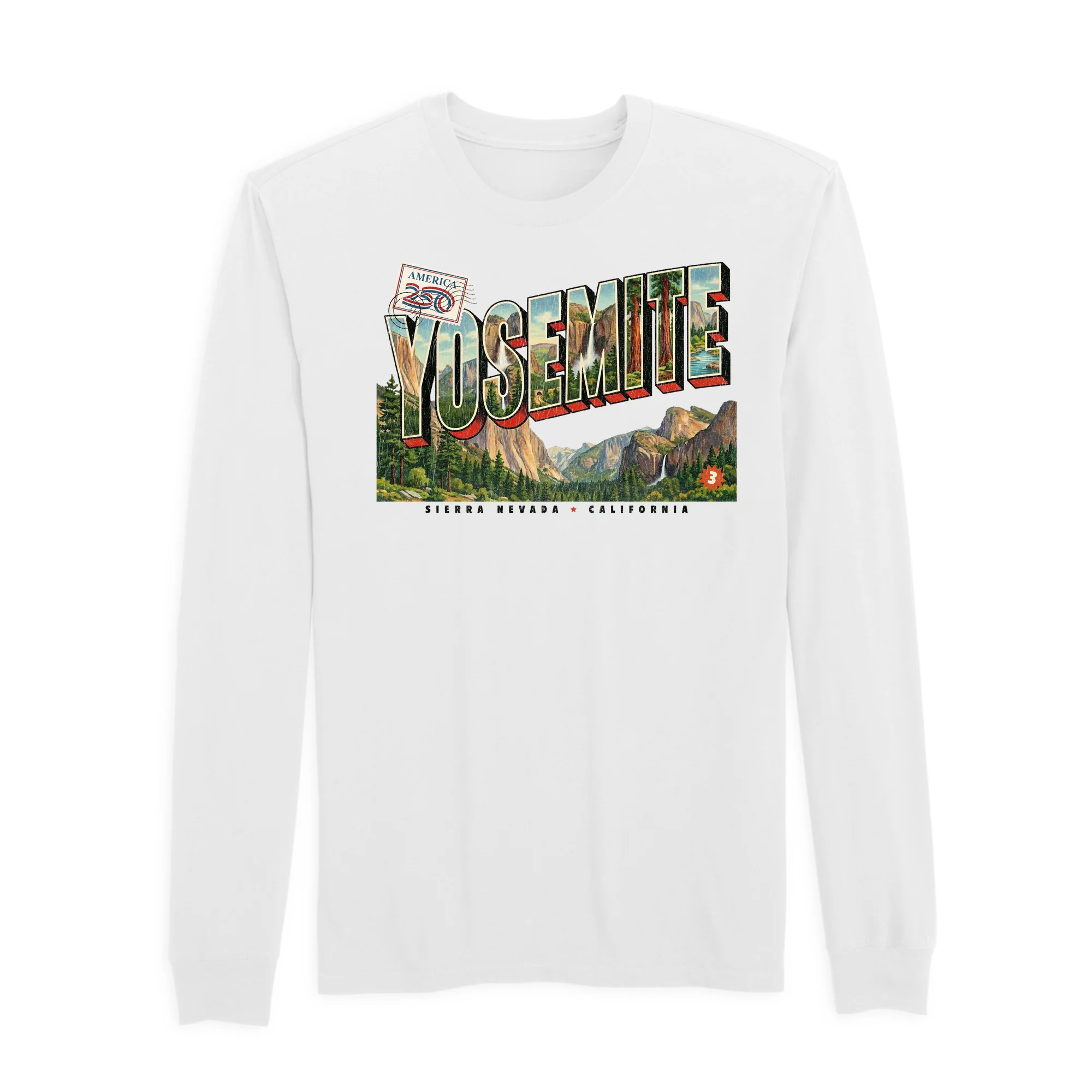 America250 Yosemite Men's Long Sleeve T-Shirt - Image 3