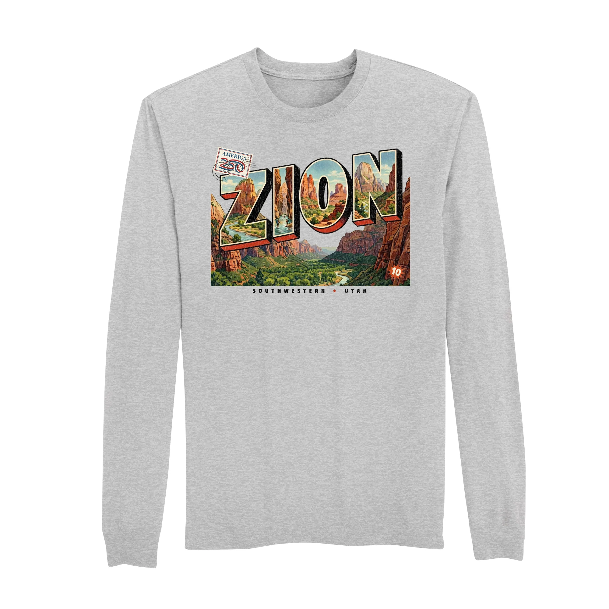 America250 Zion Men's Long Sleeve T-Shirt - Image 3