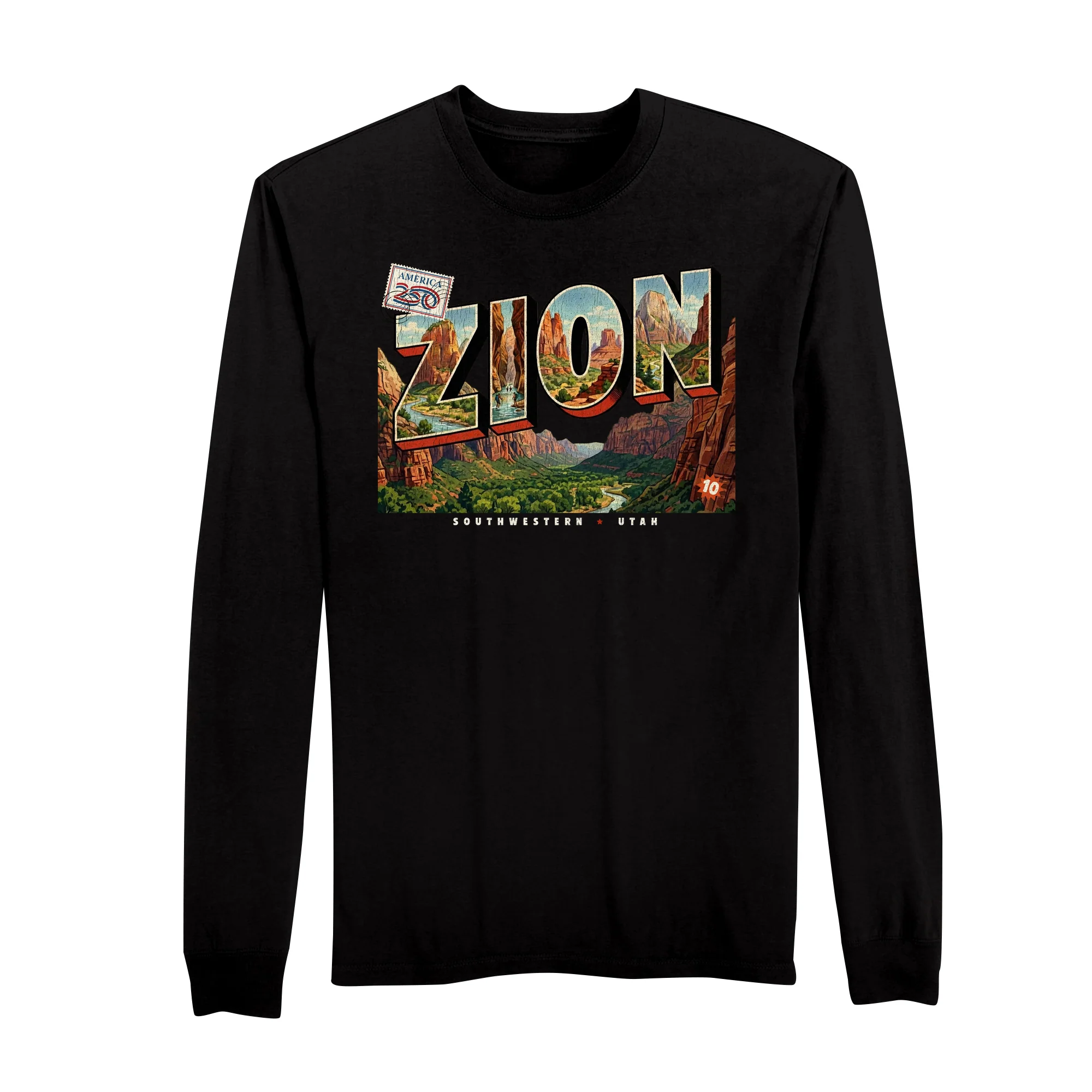 America250 Zion Men's Long Sleeve T-Shirt - Image 7